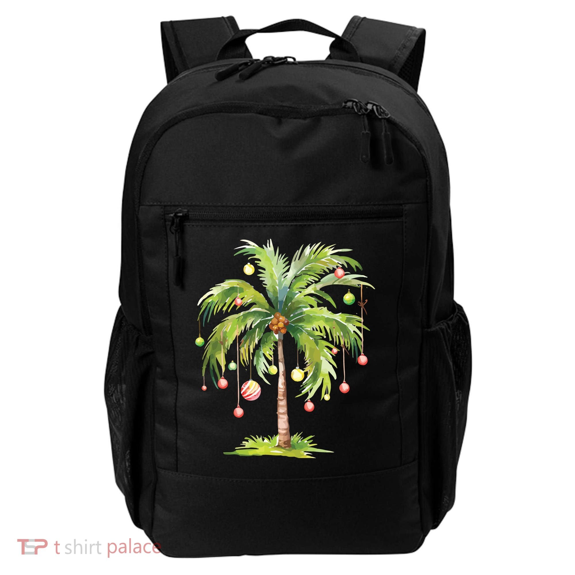 Christmas Palm Tree Tropical Christmas On The Beach Backpack