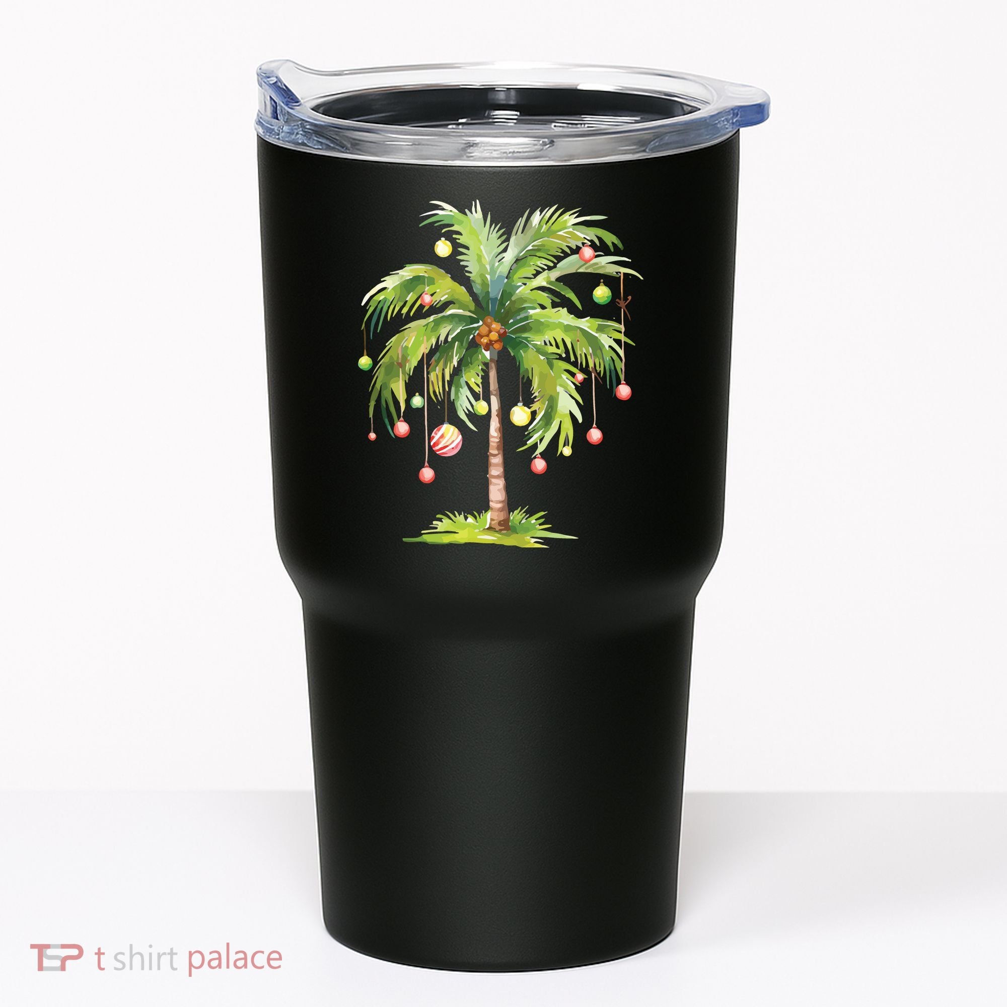 Christmas Palm Tree Tropical Christmas On The Beach Tumbler