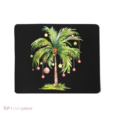 Christmas Palm Tree Tropical Christmas On The Beach Mousepad
