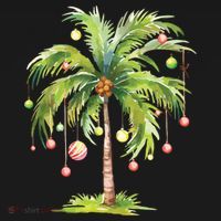 Christmas Palm Tree Tropical Christmas On The Beach Baby Bodysuit thumb 2