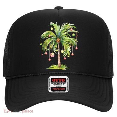 Christmas Palm Tree Tropical Christmas On The Beach Hat