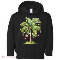 Christmas Palm Tree Tropical Christmas On The Beach Toddler Hoodie thumb 0