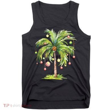 Christmas Palm Tree Tropical Christmas On The Beach Tank Top