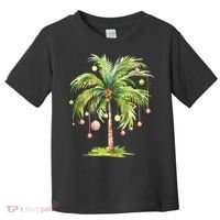 Christmas Palm Tree Tropical Christmas On The Beach Toddler T-Shirt thumb 0