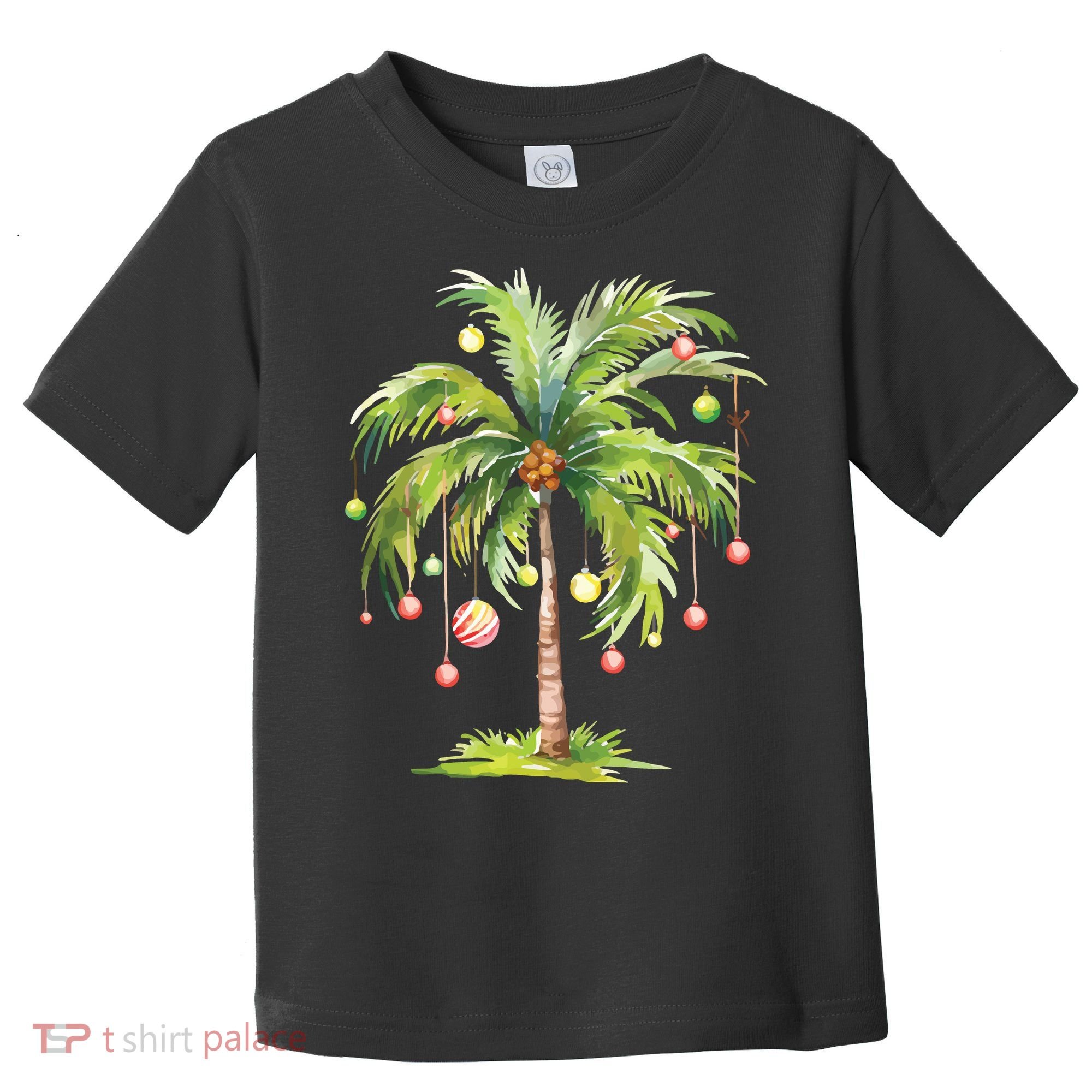 Christmas Palm Tree Tropical Christmas On The Beach Toddler T-Shirt