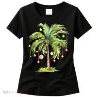 Christmas Palm Tree Tropical Christmas On The Beach Women's T-Shirt thumb 0