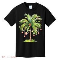 Christmas Palm Tree Tropical Christmas On The Beach Kids T-Shirt thumb 0