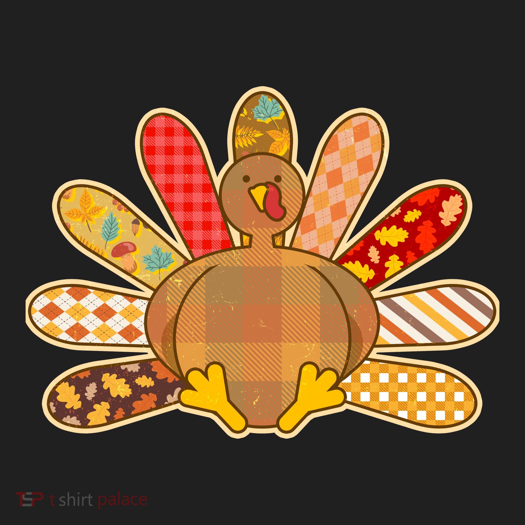 Cute Pattern Thanksgiving Turkey Women's Sweatshirt