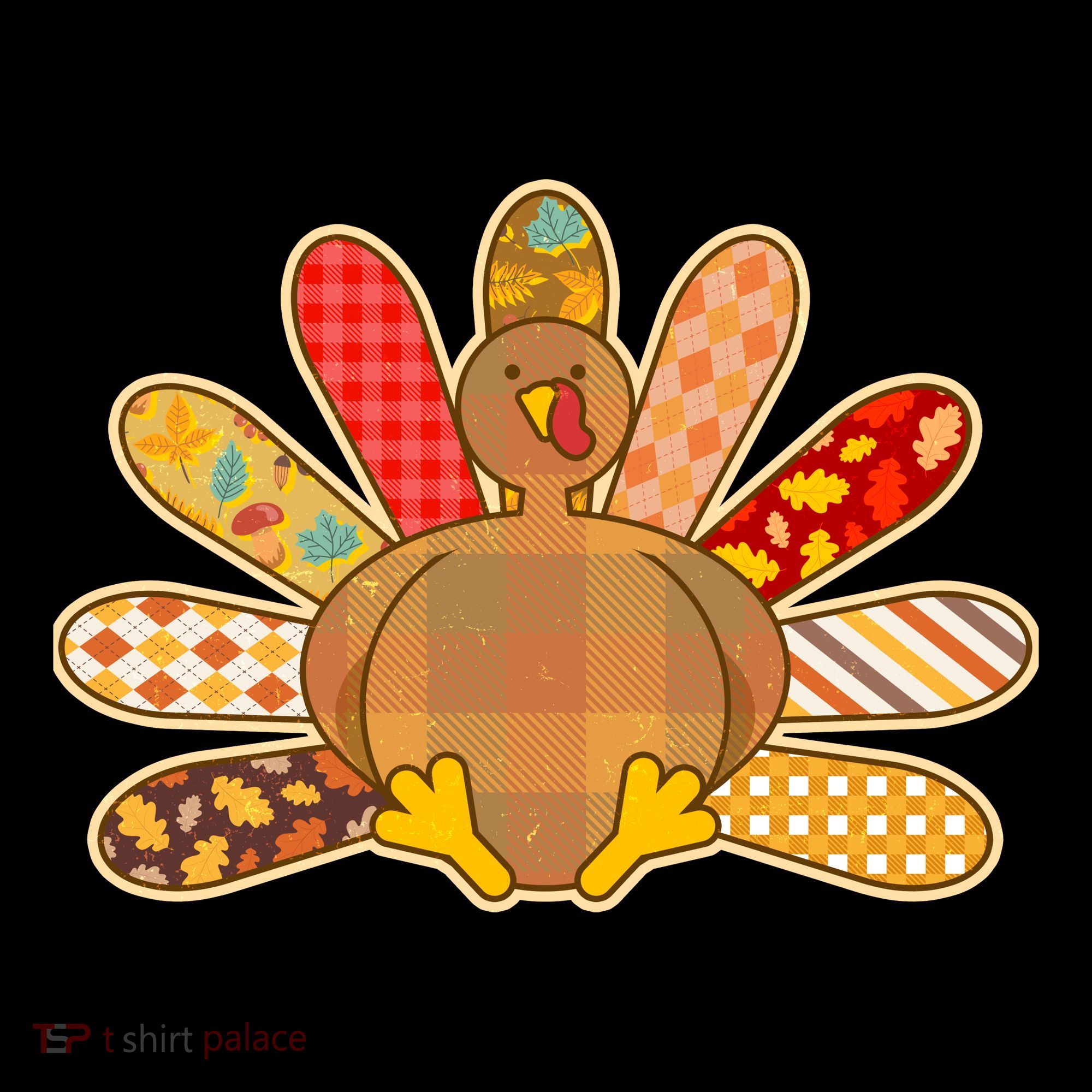 Cute Pattern Thanksgiving Turkey Apron