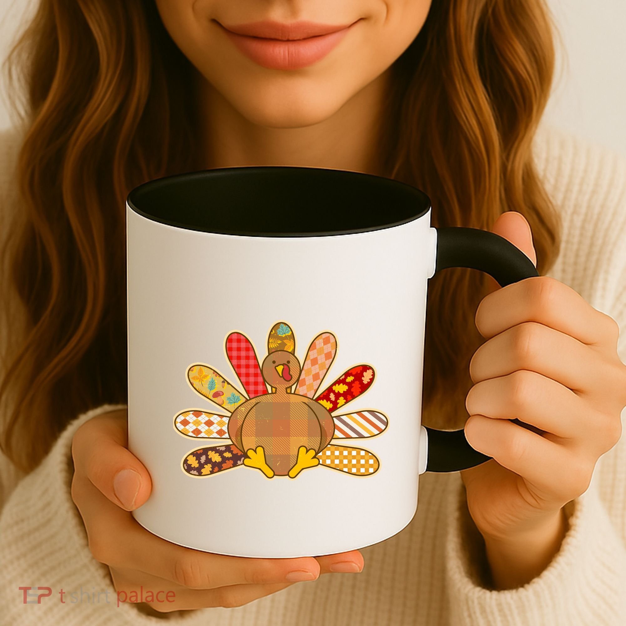 Cute Pattern Thanksgiving Turkey Coffee Mug