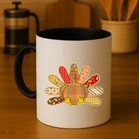 Cute Pattern Thanksgiving Turkey Coffee Mug thumb 4