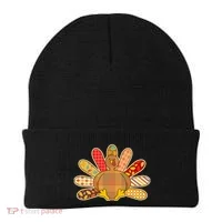 Cute Pattern Thanksgiving Turkey Beanie thumb 0