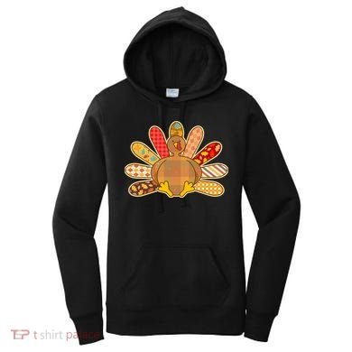 Cute Pattern Thanksgiving Turkey Women's Hoodie