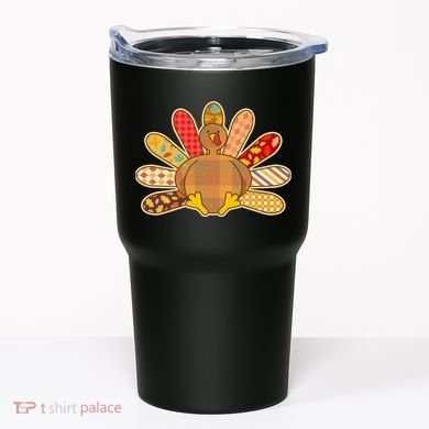 Cute Pattern Thanksgiving Turkey Tumbler
