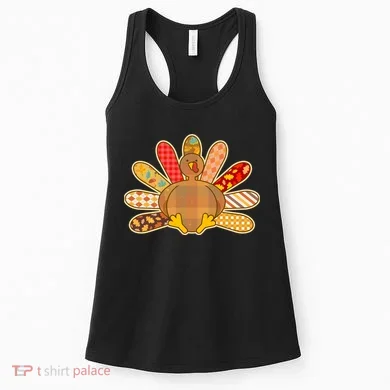 Cute Pattern Thanksgiving Turkey Women's Tank Top