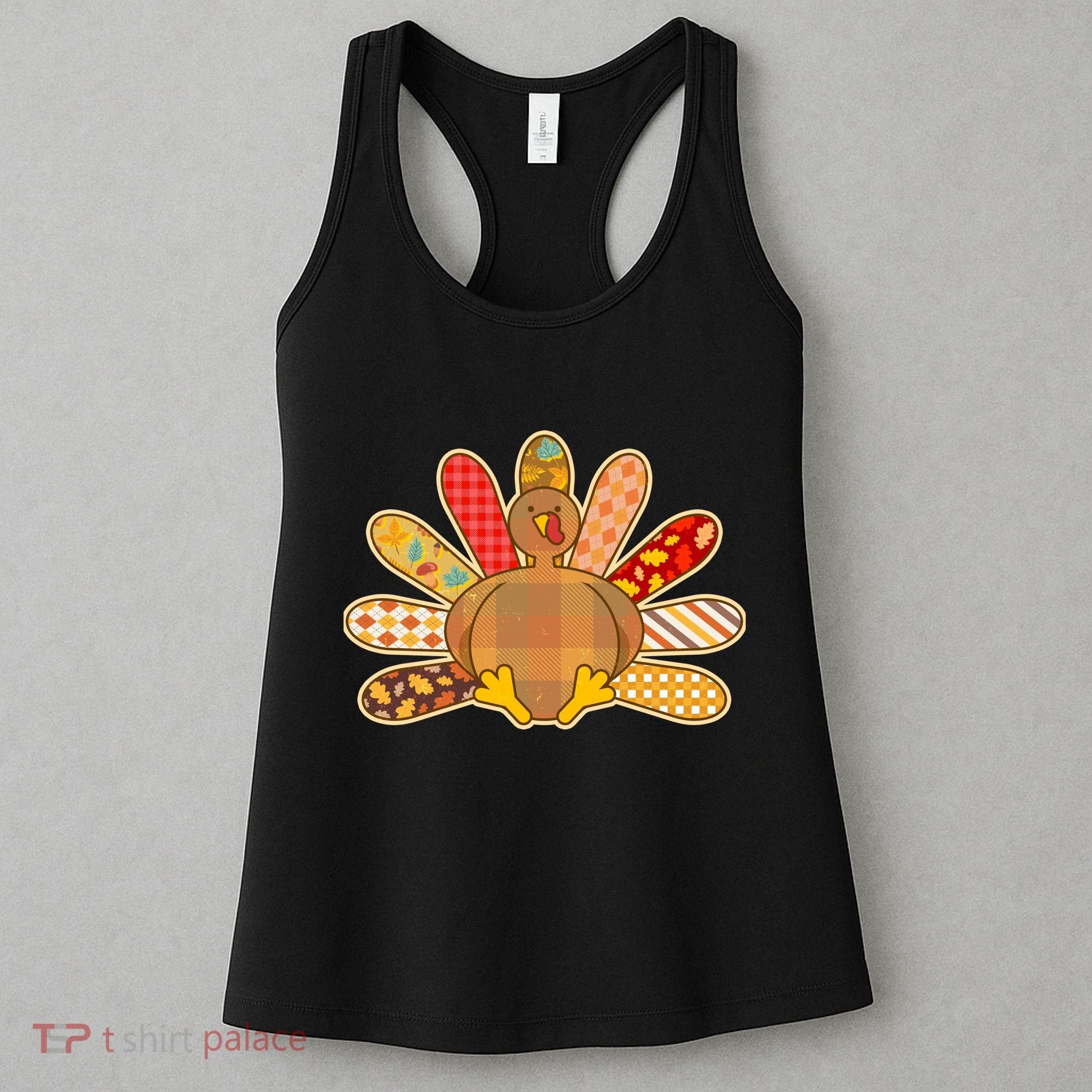 Cute Pattern Thanksgiving Turkey Women's Tank Top