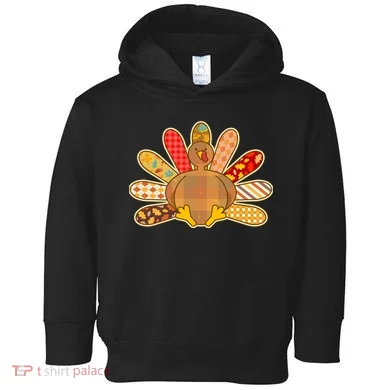 Cute Pattern Thanksgiving Turkey Toddler Hoodie