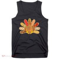 Cute Pattern Thanksgiving Turkey Tank Top thumb 0