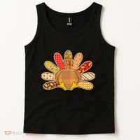 Cute Pattern Thanksgiving Turkey Tank Top thumb 2