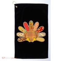 Cute Pattern Thanksgiving Turkey Golf Towel thumb 0