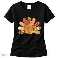 Cute Pattern Thanksgiving Turkey Women's T-Shirt thumb 0