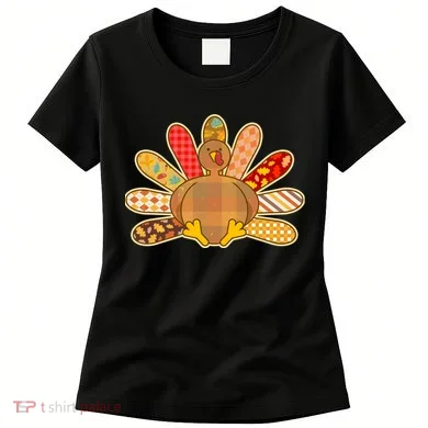 Cute Pattern Thanksgiving Turkey Women's T-Shirt