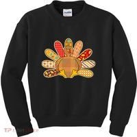 Cute Pattern Thanksgiving Turkey Kids Sweatshirt thumb 0