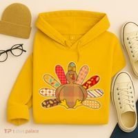 Cute Pattern Thanksgiving Turkey Hoodie thumb 4
