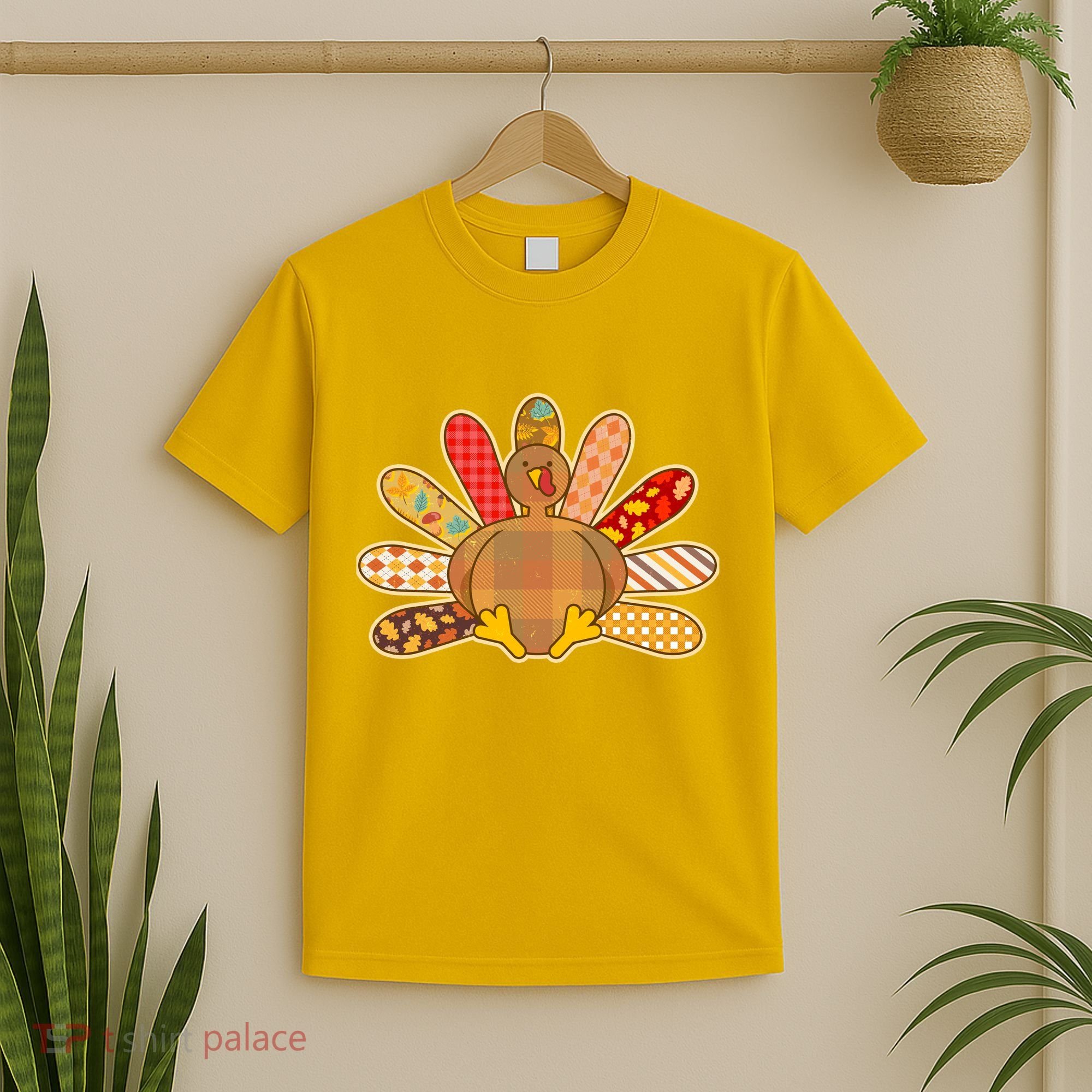 Cute Pattern Thanksgiving Turkey T-Shirt