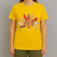 Cute Pattern Thanksgiving Turkey T-Shirt thumb 4