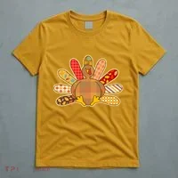 Cute Pattern Thanksgiving Turkey T-Shirt thumb 5