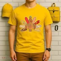 Cute Pattern Thanksgiving Turkey T-Shirt thumb 6