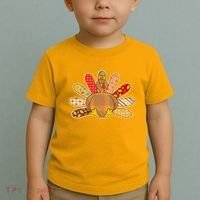 Cute Pattern Thanksgiving Turkey Toddler T-Shirt thumb 2