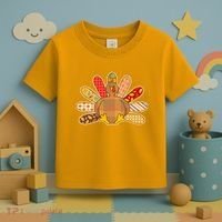 Cute Pattern Thanksgiving Turkey Toddler T-Shirt thumb 3