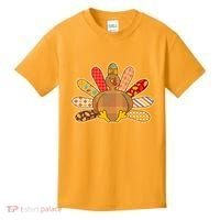 Cute Pattern Thanksgiving Turkey Kids T-Shirt thumb 0