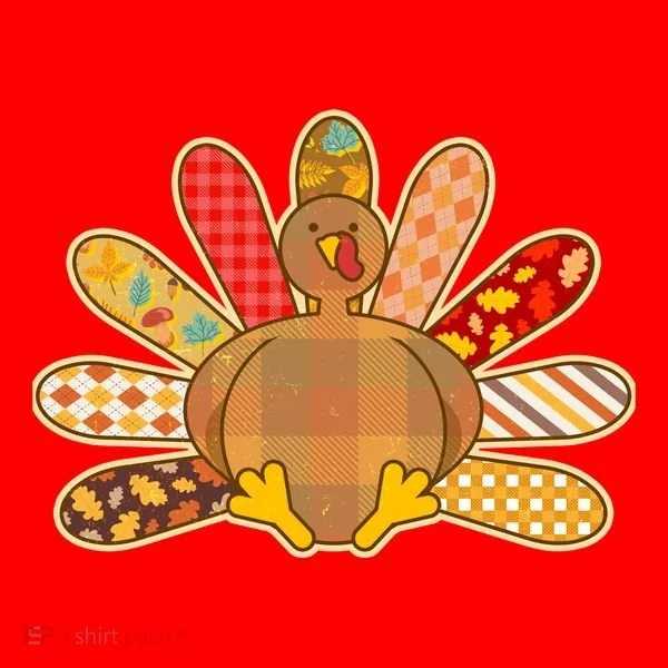 Cute Pattern Thanksgiving Turkey Santa Hat