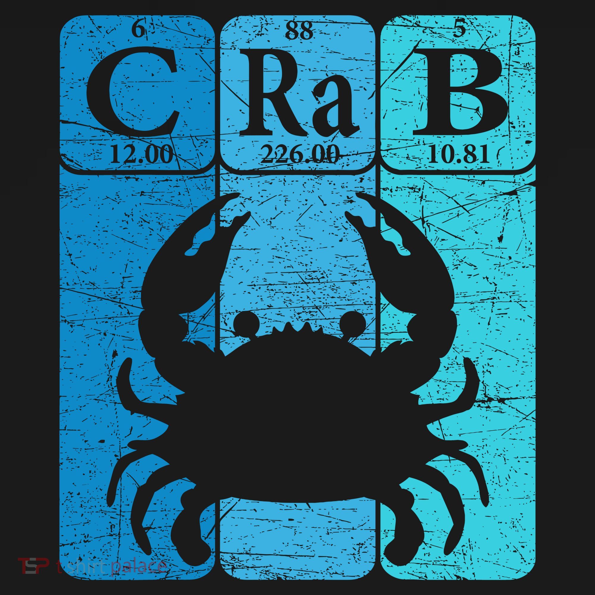 Crab Periodic Table Elements Seafood Crabbing Retro Crabber Backpack