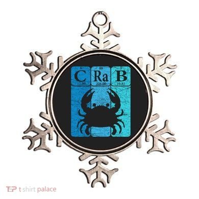 Crab Periodic Table Elements Seafood Crabbing Retro Crabber Ornament