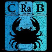 Crab Periodic Table Elements Seafood Crabbing Retro Crabber Ornament thumb 1