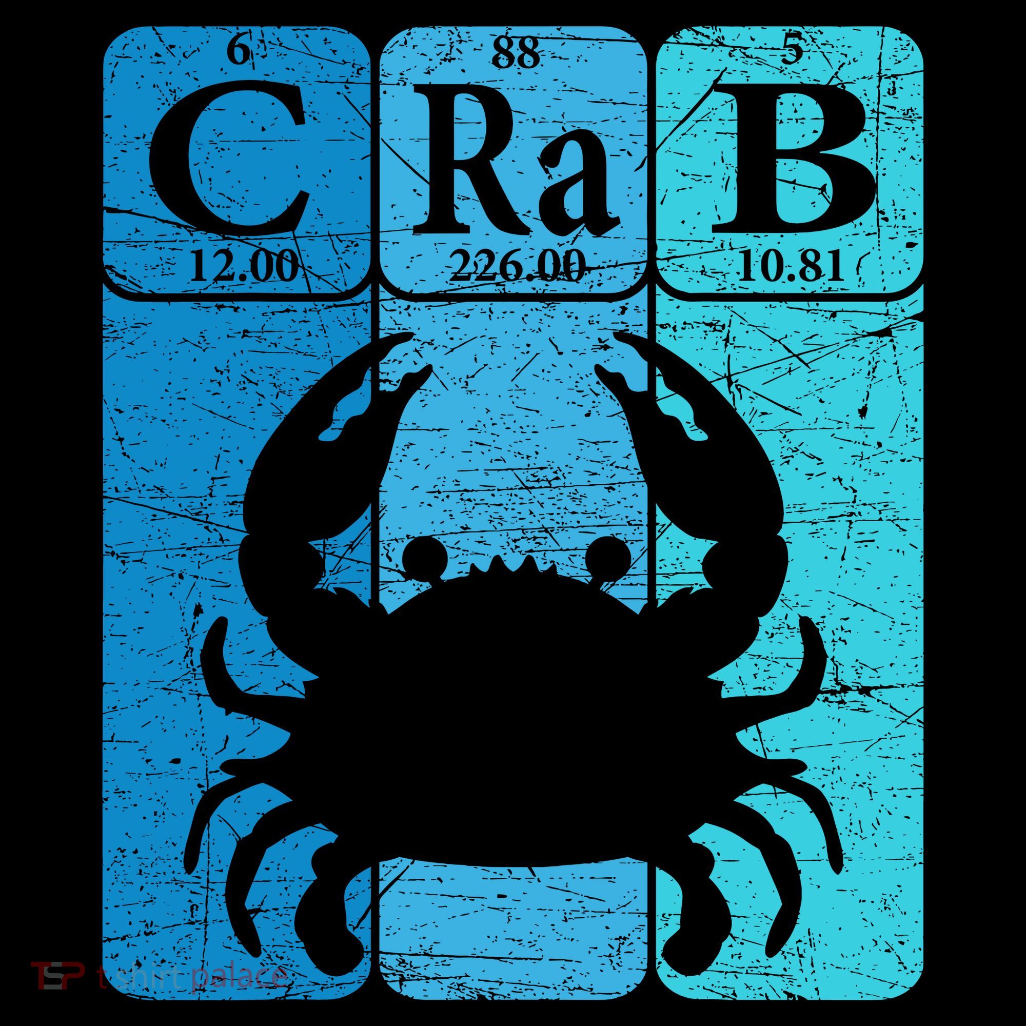 Crab Periodic Table Elements Seafood Crabbing Retro Crabber Ornament