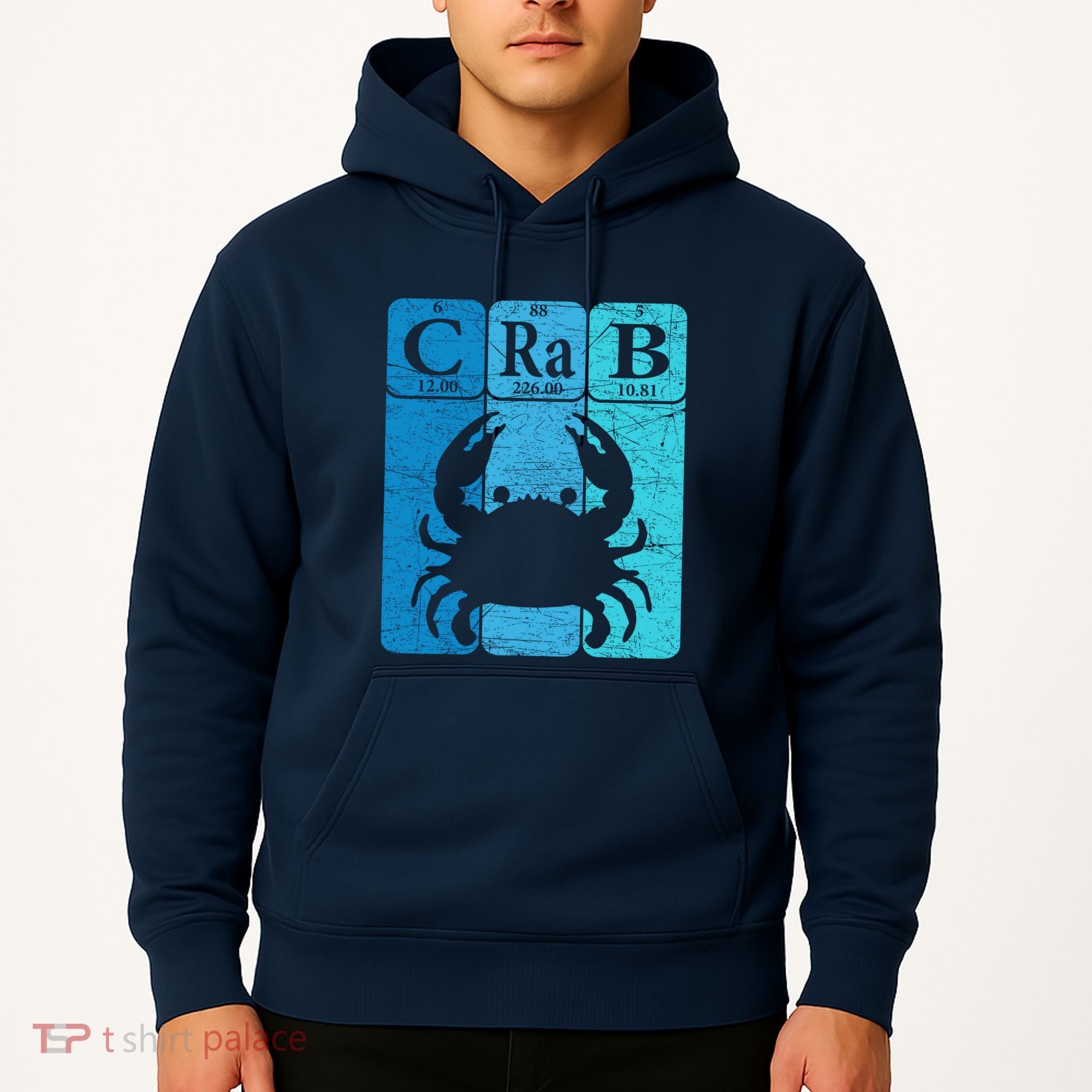 Crab Periodic Table Elements Seafood Crabbing Retro Crabber Hoodie