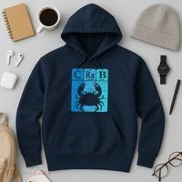 Crab Periodic Table Elements Seafood Crabbing Retro Crabber Hoodie thumb 3
