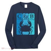 Crab Periodic Table Elements Seafood Crabbing Retro Crabber Long Sleeve Shirt thumb 0