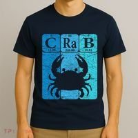 Crab Periodic Table Elements Seafood Crabbing Retro Crabber T-Shirt thumb 3