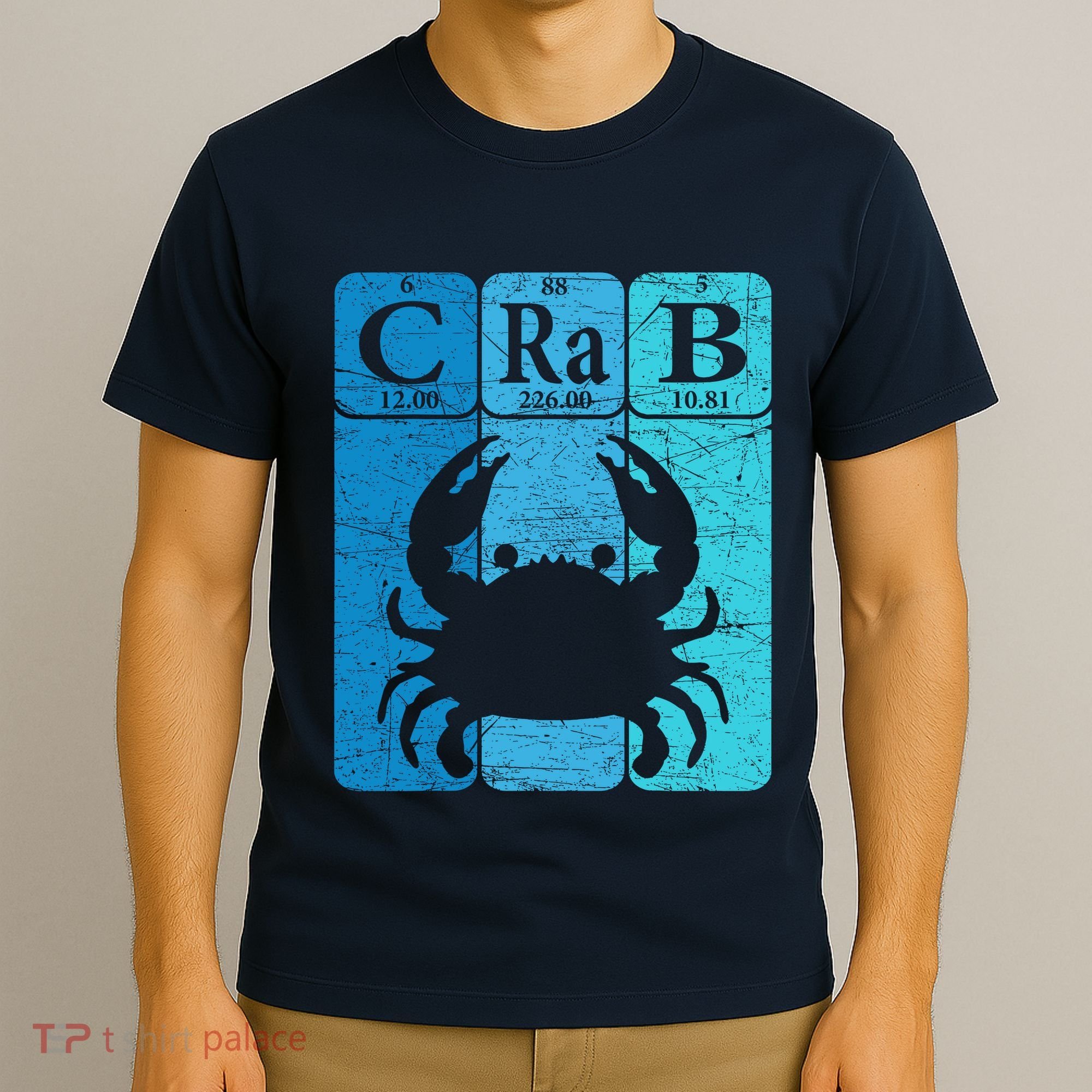 Crab Periodic Table Elements Seafood Crabbing Retro Crabber T-Shirt