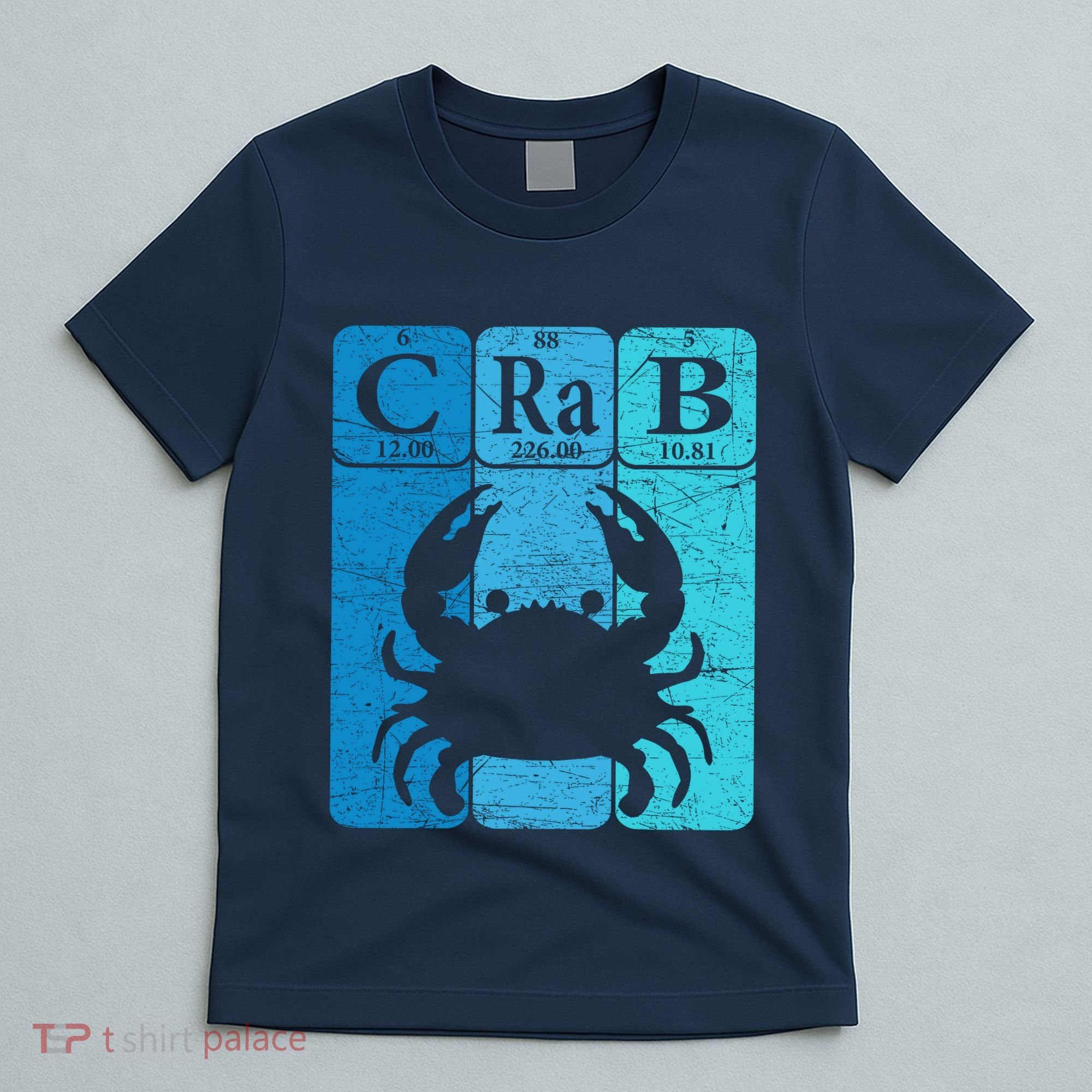 Crab Periodic Table Elements Seafood Crabbing Retro Crabber T-Shirt