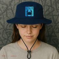 Crab Periodic Table Elements Seafood Crabbing Retro Crabber Bucket Hat thumb 3