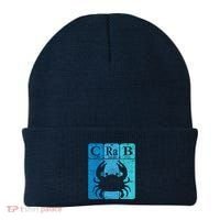 Crab Periodic Table Elements Seafood Crabbing Retro Crabber Beanie thumb 0