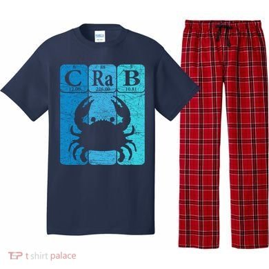 Crab Periodic Table Elements Seafood Crabbing Retro Crabber Pajama Set