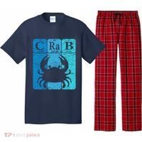 Crab Periodic Table Elements Seafood Crabbing Retro Crabber Pajama Set thumb 0